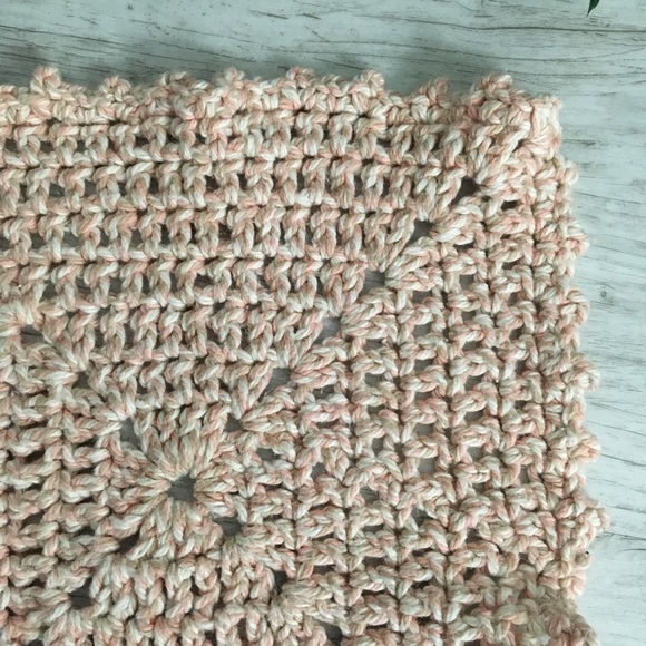 Cotton Crochet Peach Wash Cloth Dish Rag Handmade Absorbent Bath Kitchen - Picture 7 of 8